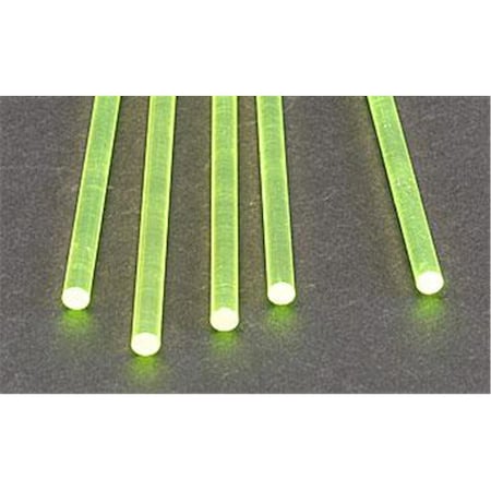 Plastruct 016 in. FARG-5H Rod Round Fluorescent, Green, 5PK PLS90264